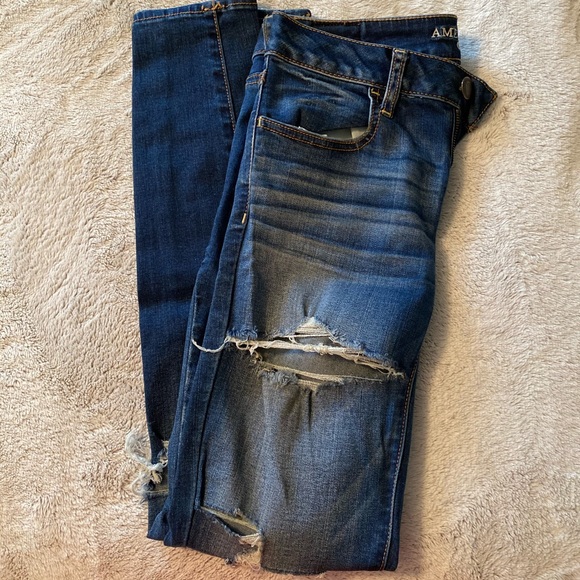 Medium Wash Ripped Jeans - Picture 2 of 7